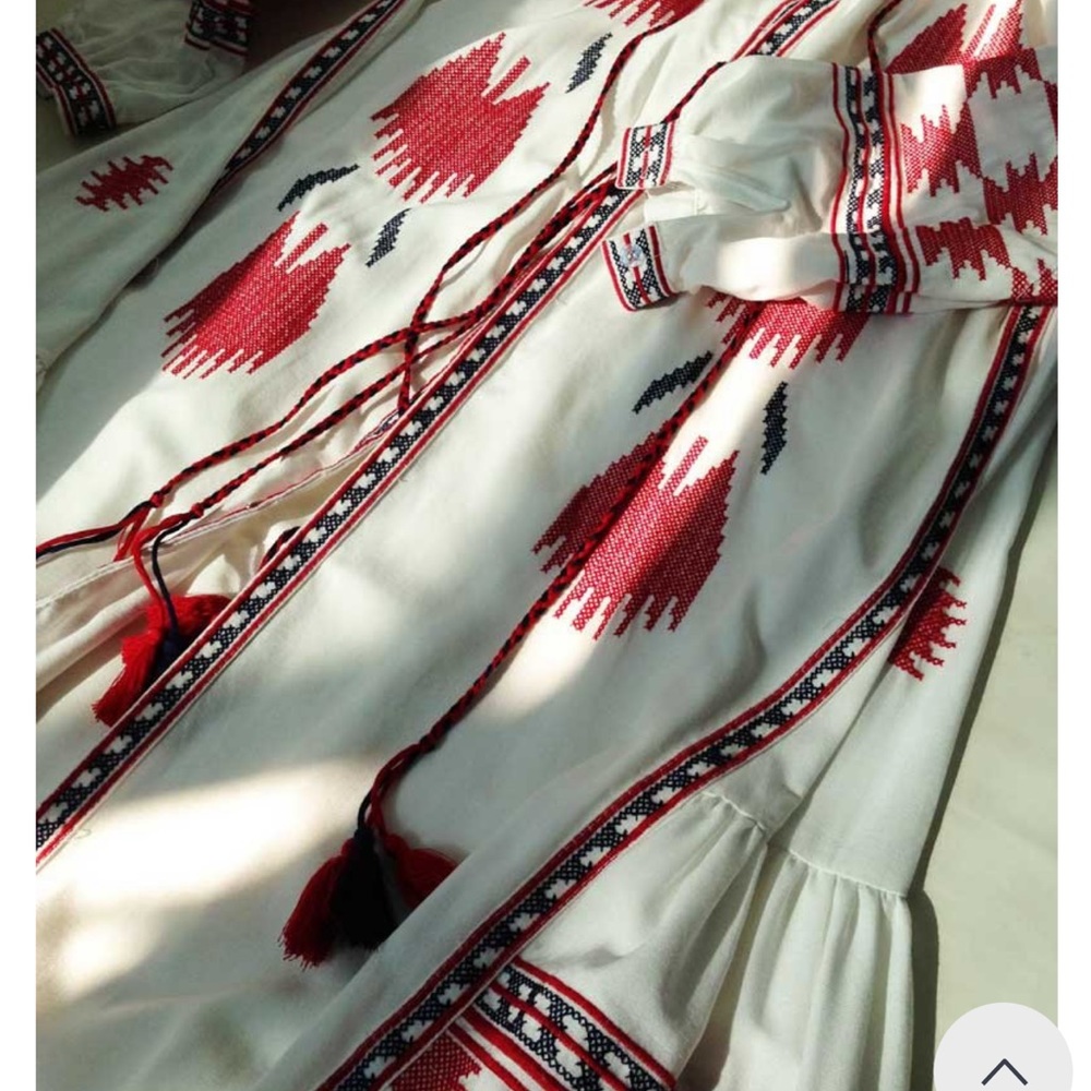NWT Embroidered linen boho dress maxi with fashion embroidery Vyshyvanka - Picture 11 of 12